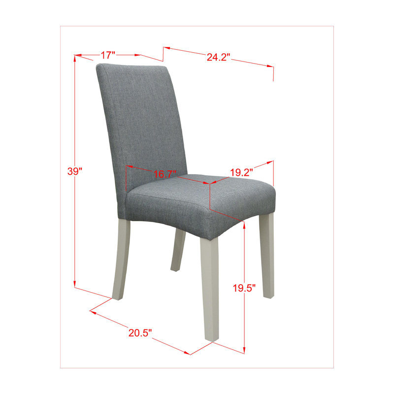 Ensemble de tables de salle à manger Modern, Blanc lin, Gris, Ensemble de cinq pièces : table, quatre chaises