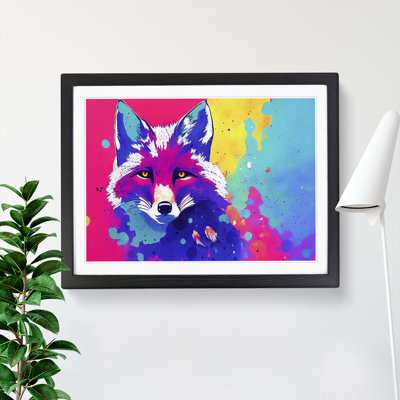 Fox Splatter - Single Picture Frame Print