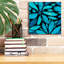«Epic Graffiti» «Black and Blue 1» par Alonzo Saunders, art mural sur toile, 12 po x 12 po