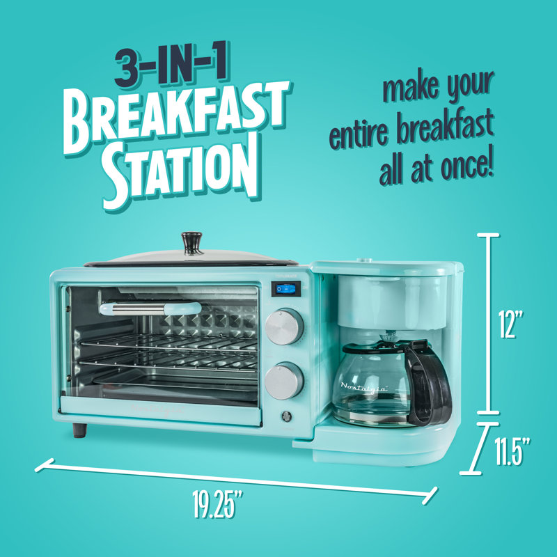 Retro 3-in-1 Breakfast Station, Teal