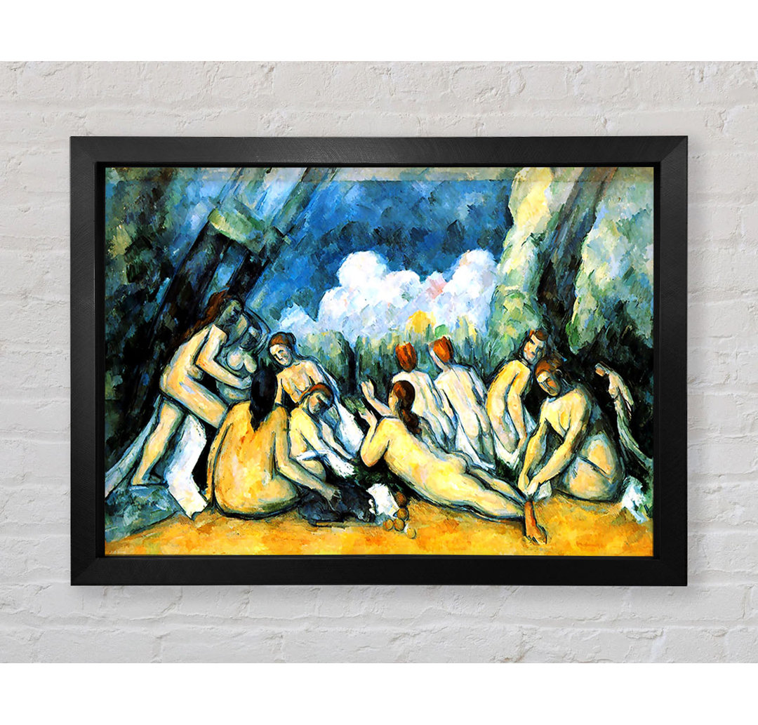 Gerahmtes Leinwandbild Cezanne Large Bathers