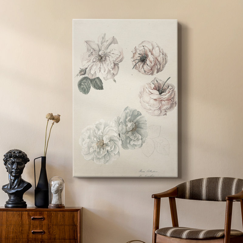 Imprimé floral rétro CCXV III - galerie Cavas sur mesure, H 60 po x l 40 po