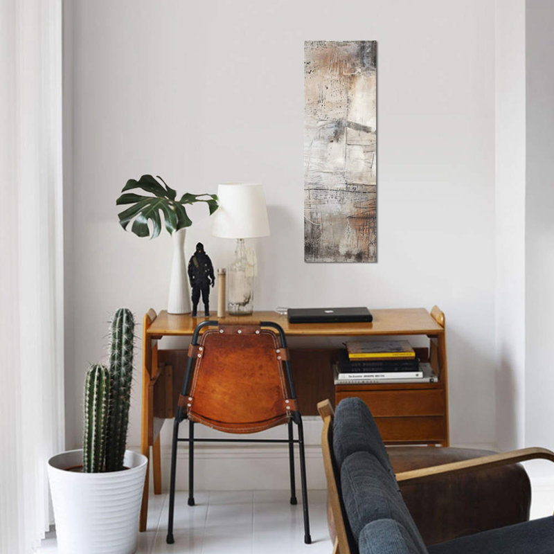 «Black, White & Bronze I», reproduction sur toile, H 72 po x l 24 po x P 1,5 po, Toile tendue
