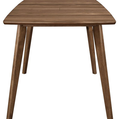 Mid-century Modern Dining Table With Natural Walnut Veneer And Rectangular Shape Graceful Vibe