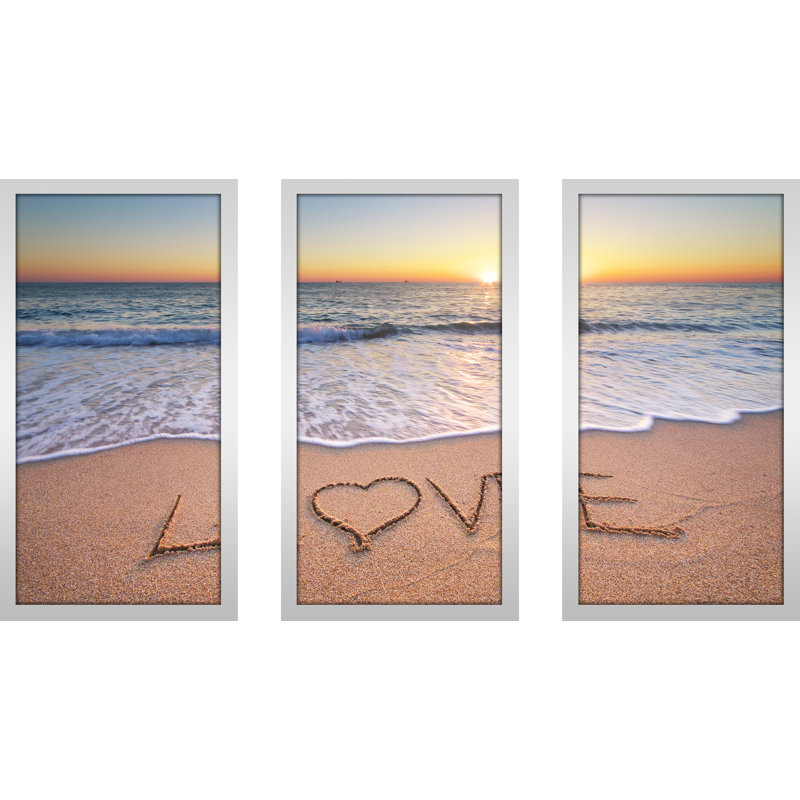 Silver Framed Plexiglass Wall Art Set of 3