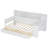 Wooden Twin Size Daybed With Storage Shelves, Multi-Functional Bed With Two Storage Drawers And Study Desk-1604917367