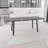 55.12-70.87"Expandable Modern Kitchen Dining Table, Rectangular MDF Dining Table For 4-6 People, Medieval Industrial Style, With Black Metal Legs, Suitable For Home&Kitchen (Gray)