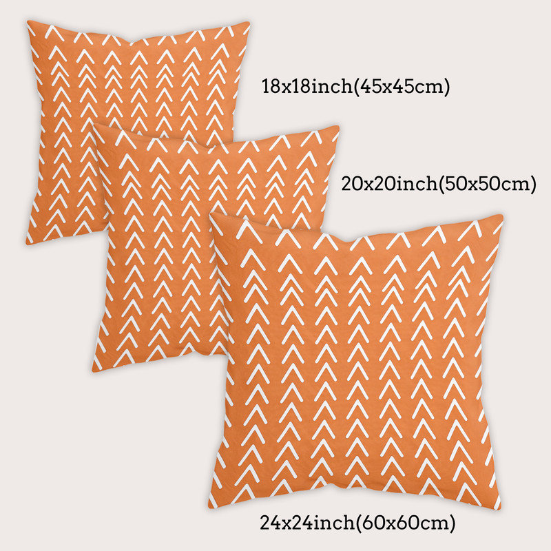 JYK Soft Microfiber Decorative Pillow Covers Double Sided Printed Hidden Zipper Cushion Cases for Home Decor & Gifts.20x20 inches,White chevron geometric pattern