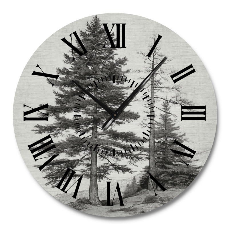 Horloge murale vintage en métal sur une montagne, Grand