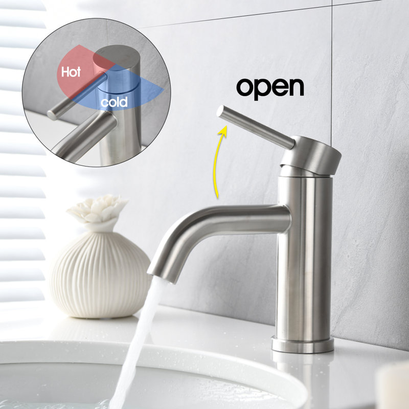 Single-handle Bathroom Faucet, Brushed Nickel
