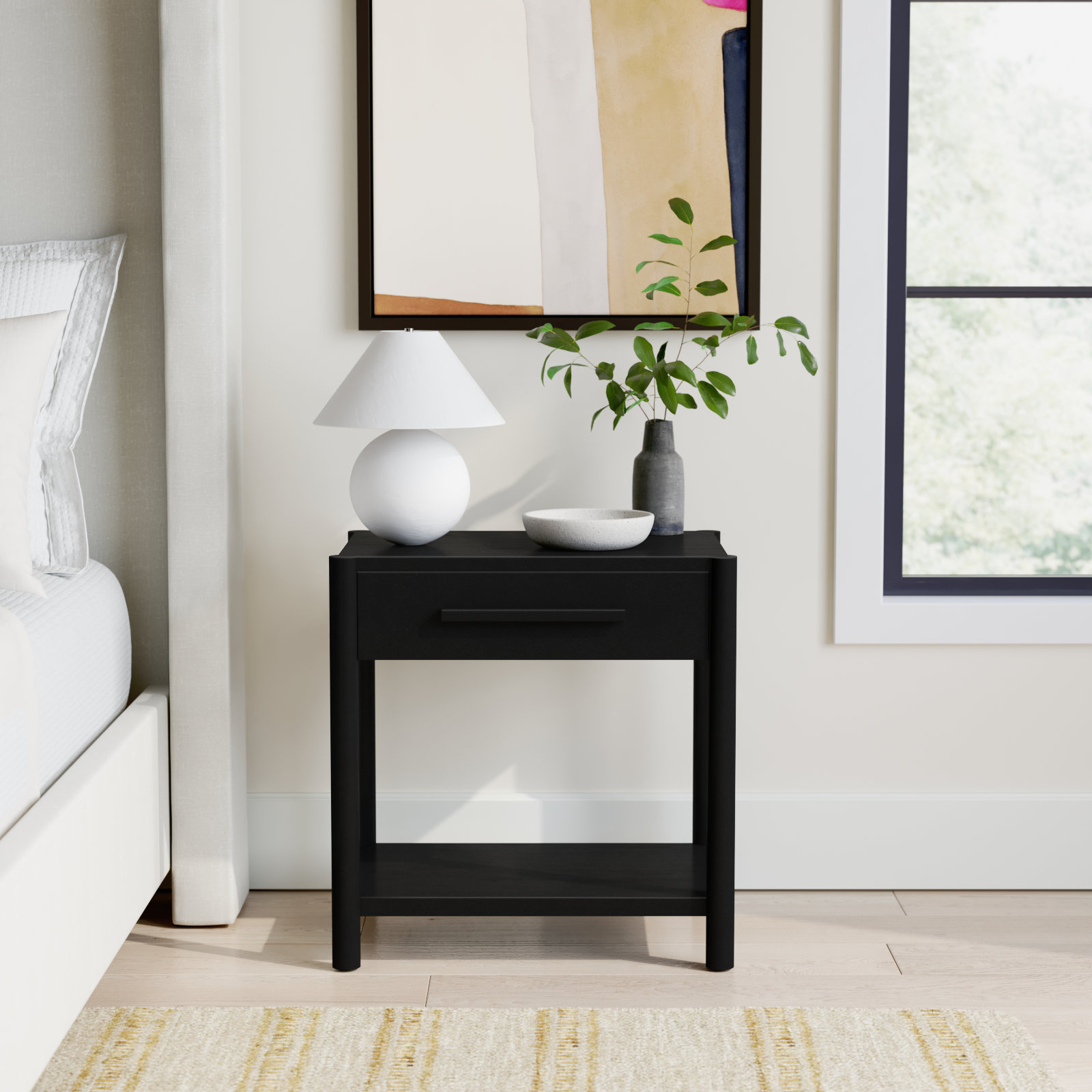 Denzel Mahogany Nightstand