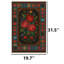 Tapis noir à motif floral