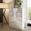 Brendle 6 Drawer Chest Of Drawers: 70cm Wide - High Gloss Front with Chrome Handles, Scratch Resistant.-39703016