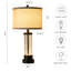 Ensemble de lampes de table 25 "en cristal Dandridge avec veilleuse et ports USB (ensemble de 2)