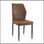 Ensemble de 4 chaises de salle à manger brunes et noires à motif coquillage-483460839