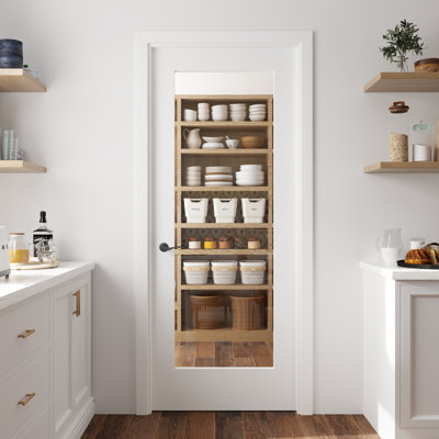 32 po x 80 po 1 panneau de porte en verre trempé blanc apprêté composite blanc apprêté