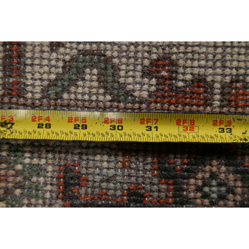 One-of-a-Kind 2'7" X 10' New Age Runner Wool Area Rug in