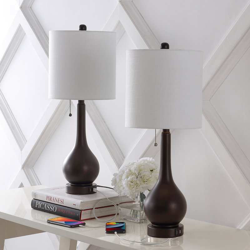 Orford Metal USB Table Lamp, Oil Rubbed Bronze