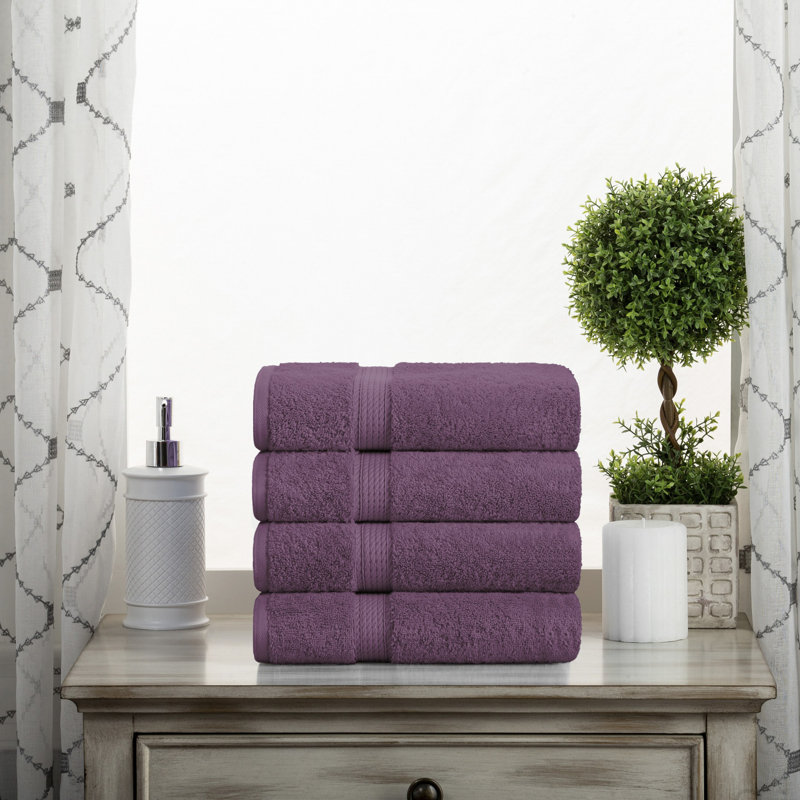 Coton luxueux et hautement absorbant Renata, Prune