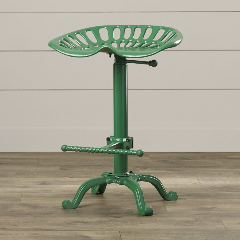 Tabouret pivotant à hauteur réglable Enos, Vert gazon