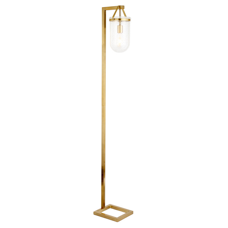Lampe sur pied arquée 68 po Garceau, Clair, Doré