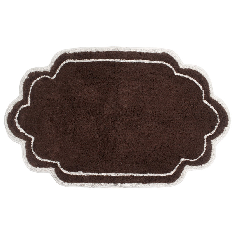 Tapis pour salle de bain Dobrinka, Brun, 24 po x 40 po (rectangulaire)