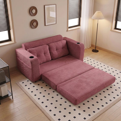 Canapé Chesterfield classique de 84 pouces avec accoudoirs roulés et pampilles décoratives de style nuage classique, convient au salon, à la chambre à coucher et à l'appartement