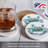 Teal Crab 4-Pack Round Absorbent Stone Coasters