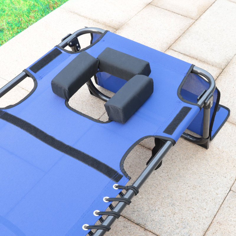 Ensemble de chaises longues inclinables 74,4 po avec coussins Melbourne, Bleu