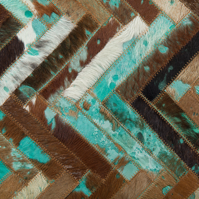 Leather Hand Woven Area Rug, Rectangle 140 x 200cm