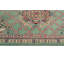 Tapis de cour fait à la main pak-persan - vert - rouge, 2 pi 1 po x 3 pi 2 po