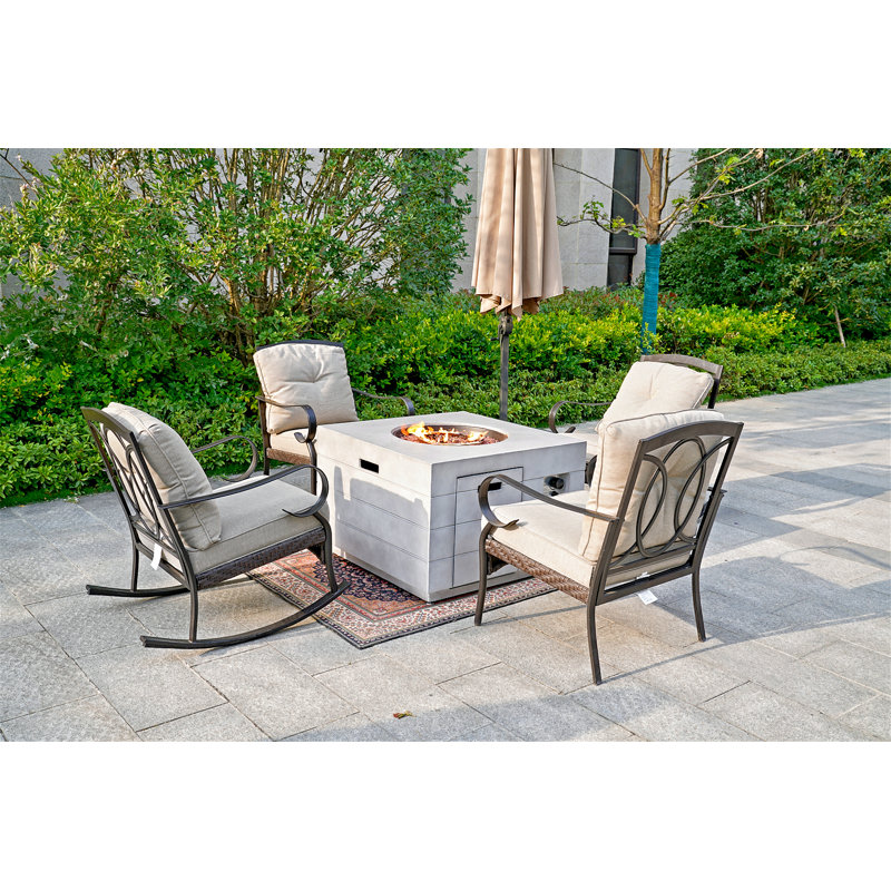 Ensemble de conversation modulaire avec coussins 5 pièces Dannis