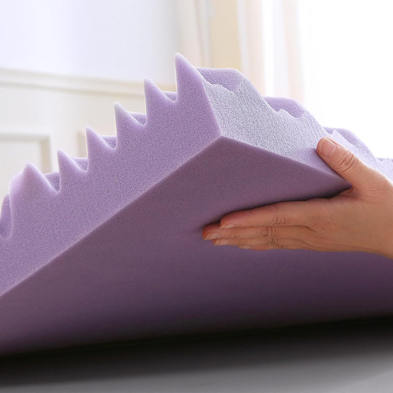 Lavender Cooling Gel Infused 3-Inch Queen Egg Crate Foam Mattress Topper