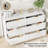 54'' W Fluted 6 - Drawer Dresser, Wooden Double Dresser Chest Of Drawers For Bedroom-402715592