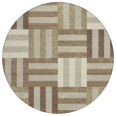 Machine Washable Indoor/Outdoor Aten ACN2332 Geometric Rug