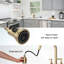 Robinet de cuisine Bridge avec douchette rétractable, robinet de cuisine à 3 trous or brossé, robinet d'évier de cuisine, acier inoxydable