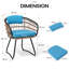 Chaise de salle à manger d'extérieur avec coussin amovible (ensemble de 6)-1670738475