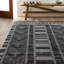 Phoebe Machine Washable Kimmons Chevron Area Rug in Black/Light Gray-1557063281