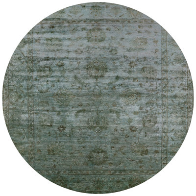 Tapis vert de style oriental