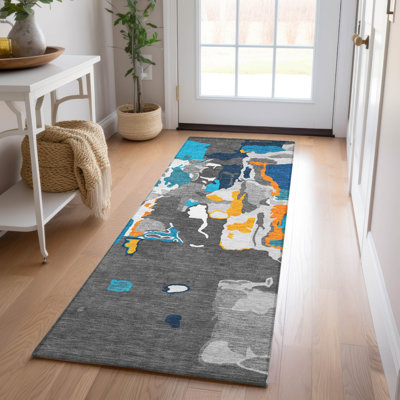 Tapis gris anthracite lavable intérieur / extérieur 