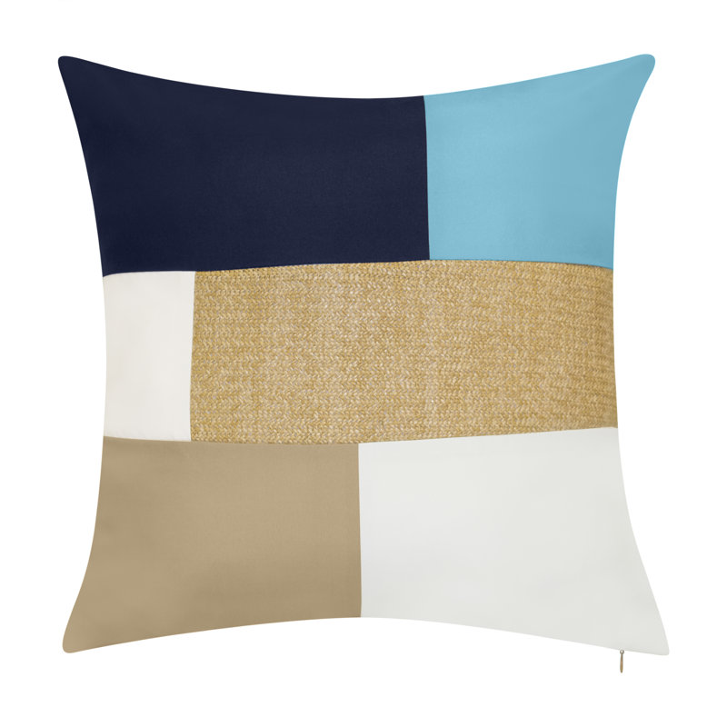 Appliqued Outdoor Reversible Throw Pillow