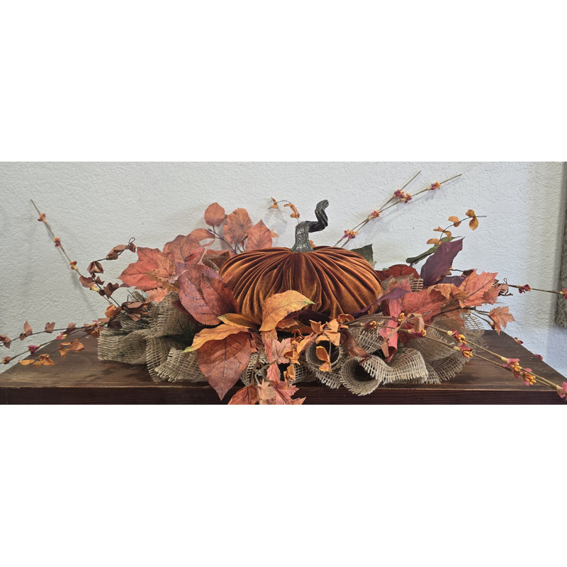 Velvet Pumpkin Centerpiece