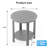 16 Inch Round Outdoor Side Table Adirondack Plastic/Resin Patio Side Table Weather Resistant End Table with Storage Shelf-933618893