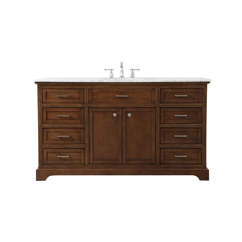 Ensemble de meuble-lavabo simple 60 po Hermes, Teck