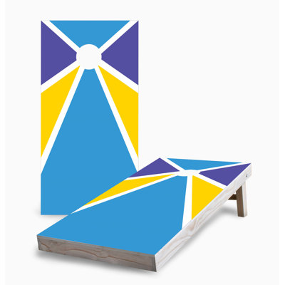 Ensemble de planches de cornhole 2 x 4 Pinwheel | Comprend (2) planches (8) sacs et accessoires optionnels