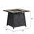 Fire Pit Table, 28-Inch Square 40,000 BTU Auto-Ignition Propane Gas Firepit With Waterproof Cover-667165324