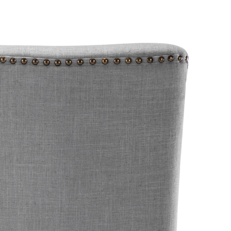Upholstered Counter Stool, Gray, Without