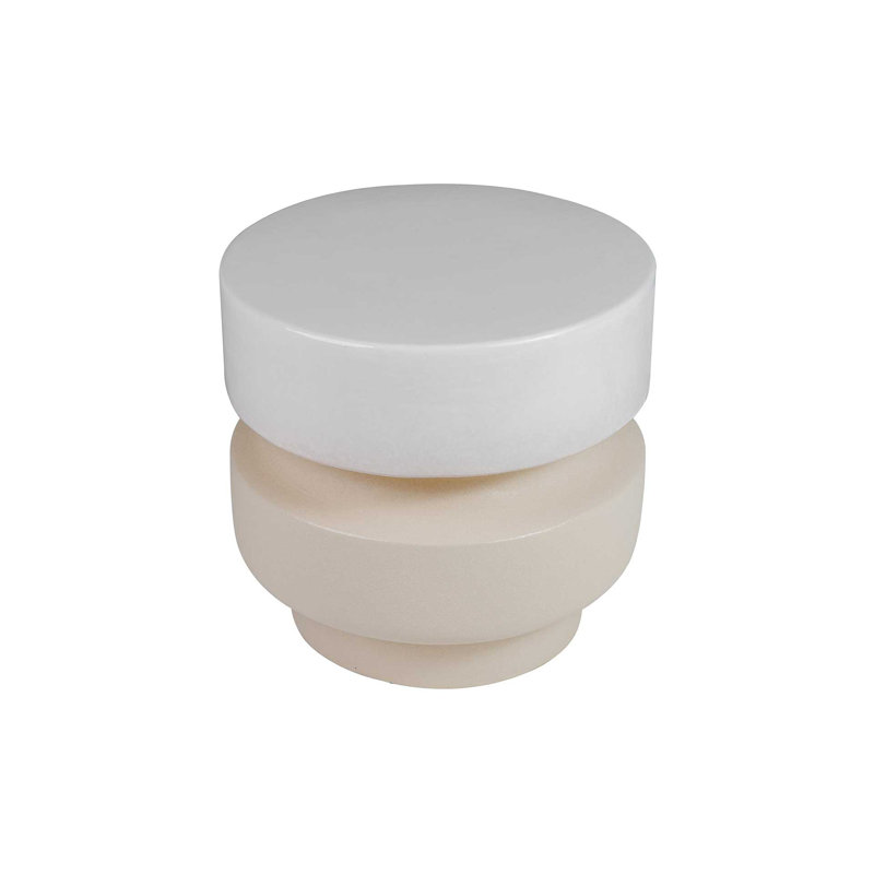 Provenance Signature Outdoor Round Side Table, Sand, Mist, 16"
