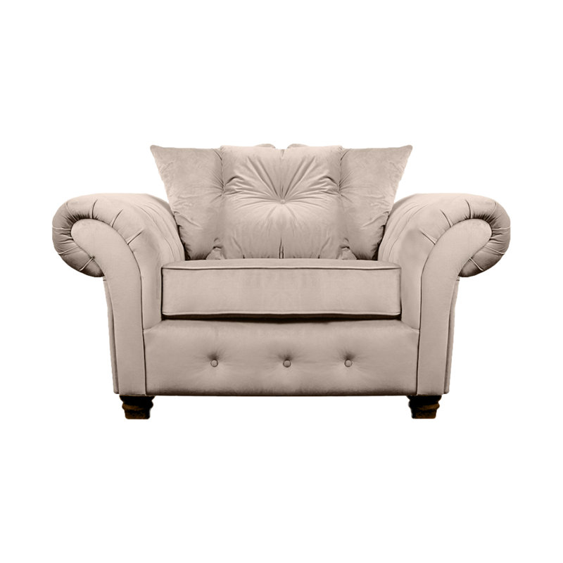 Lila 2 Seater Velvet Loveseat, Mink
