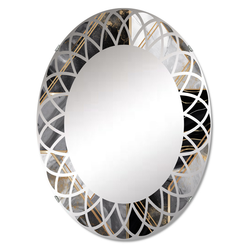 Zoia - Miroir mural moderne ovale, 30 po x 20 po